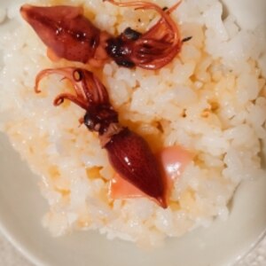 ♡桜色に染まる♡蛍イカの炊き込みご飯